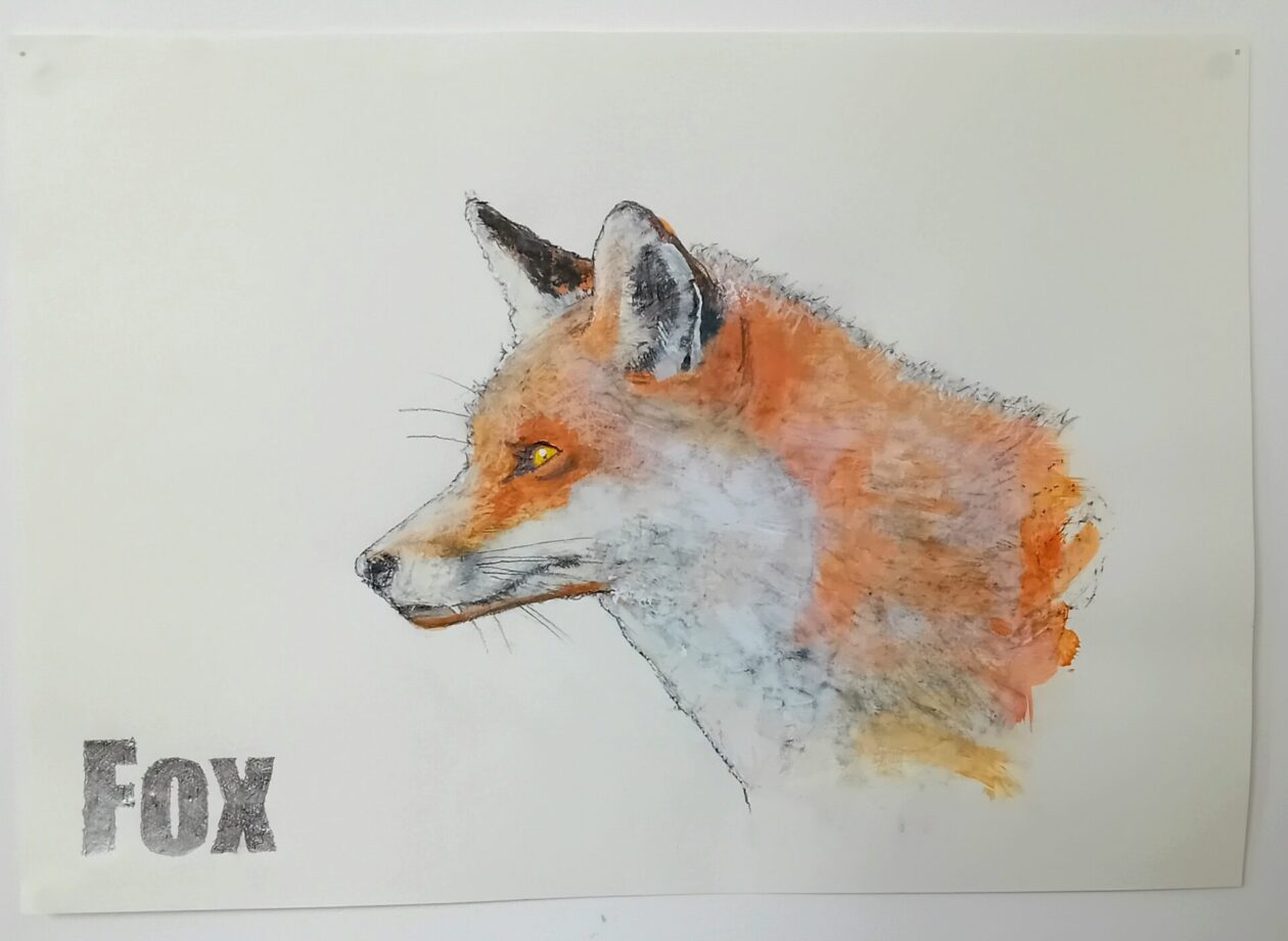 Richard Cleland, Fox, mixed media