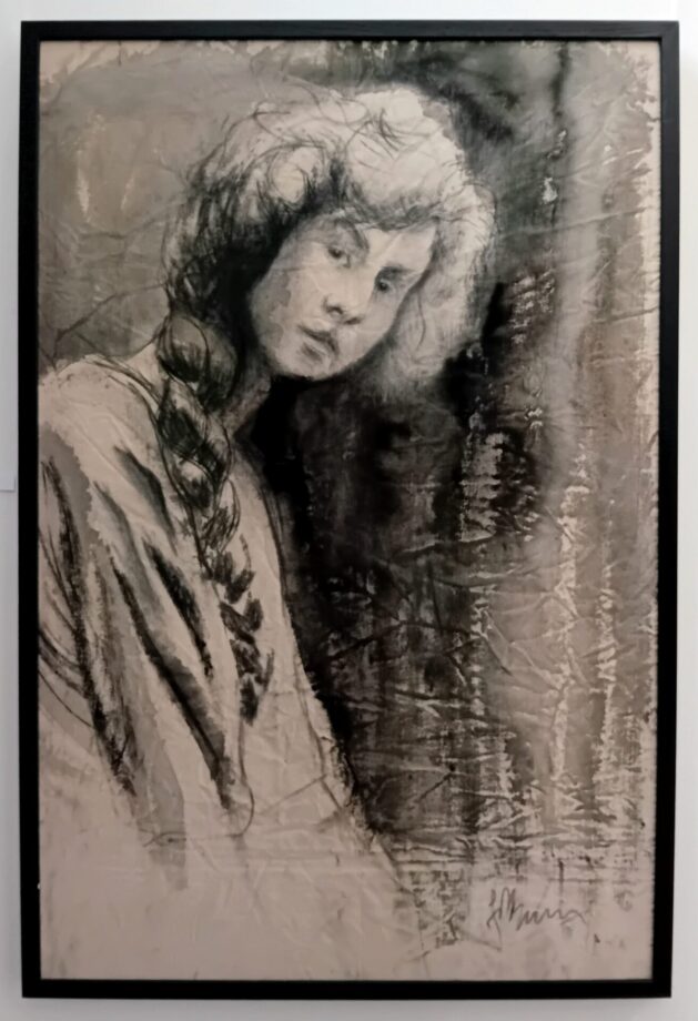 My Grandmother Doris, Frances Martin, Charcoal and gum arabic on canvas