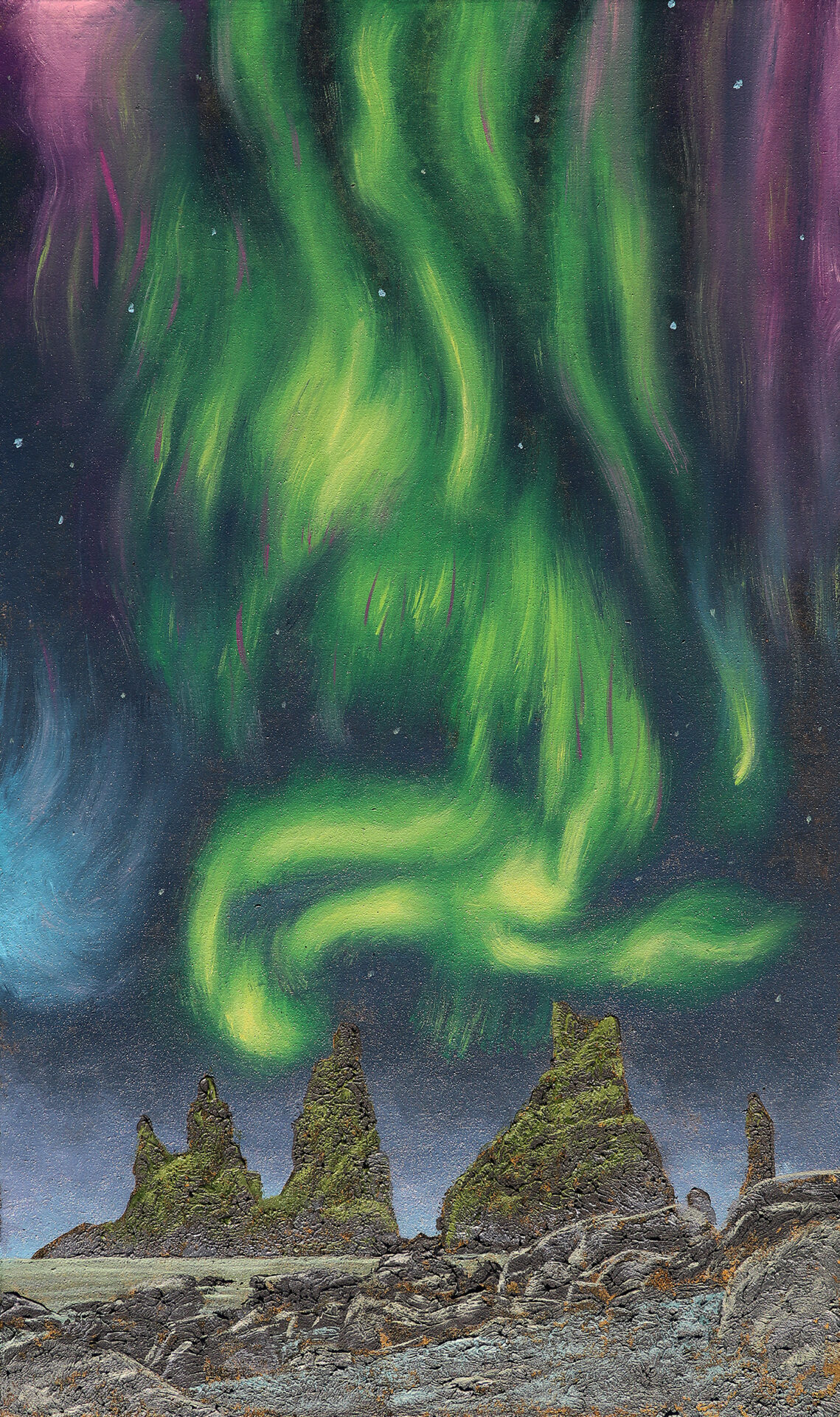 Aurora over Cap Dyrolholeay
