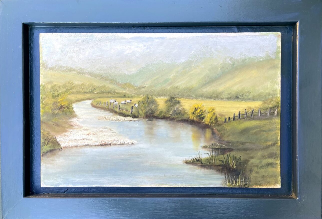 Mary Gore, Country Scene in oil on board, 40x57cm